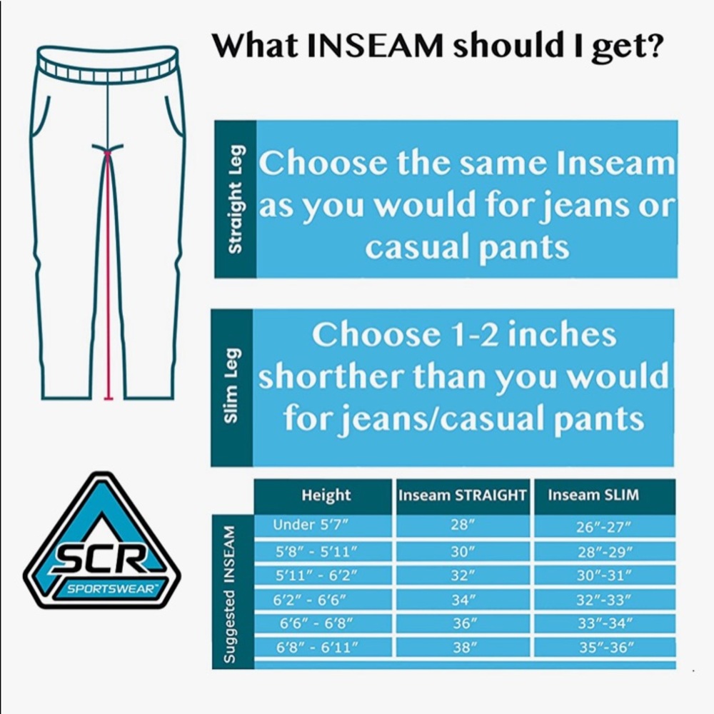 SCR SPORTSWEAR Men's Sweatpants/Lounge Pants Zipper Pockets - Picture 3 of 6